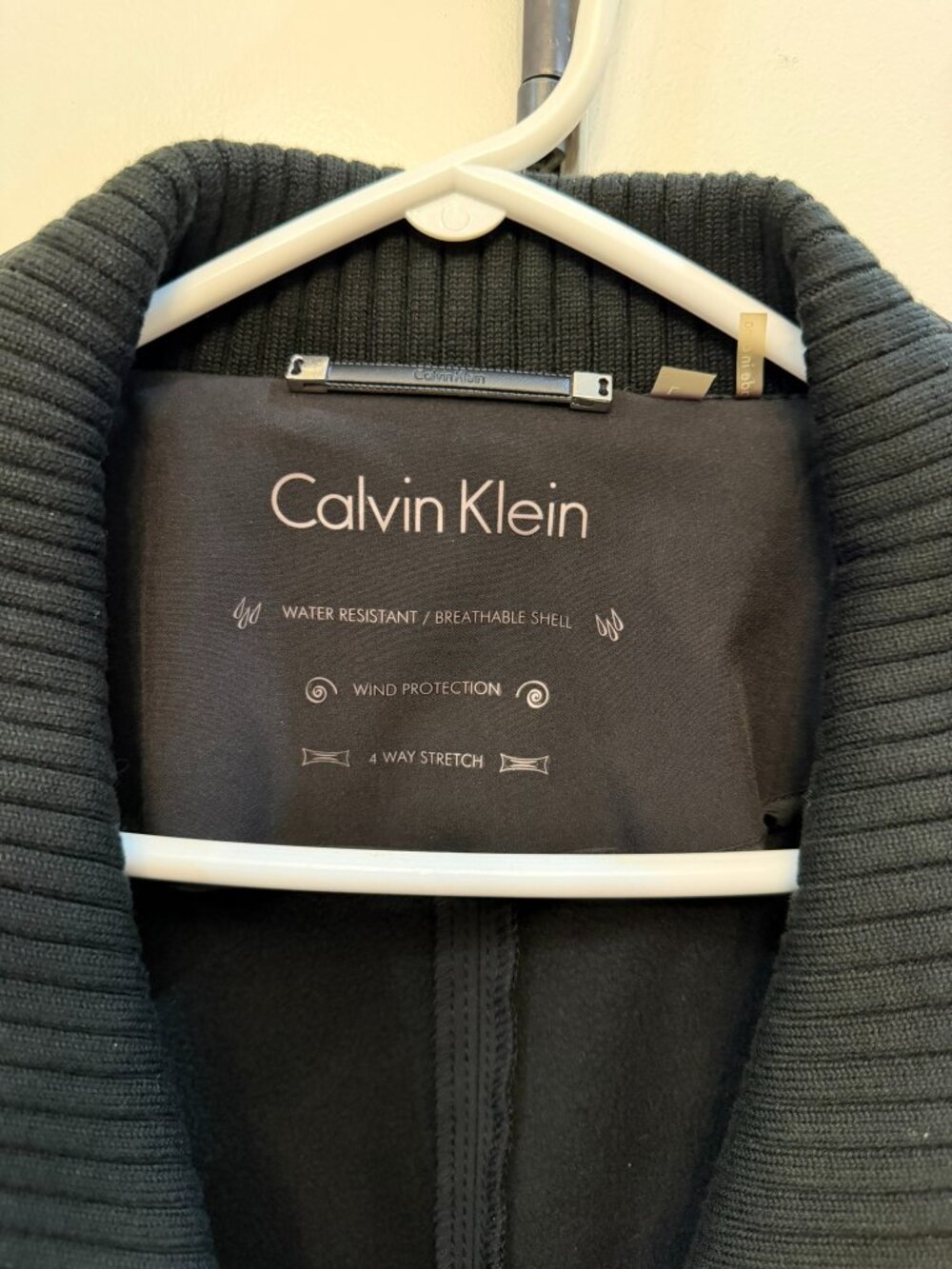 Calvin Klein Black Soft Shell Jacket || Size Large - Picture 3 of 3